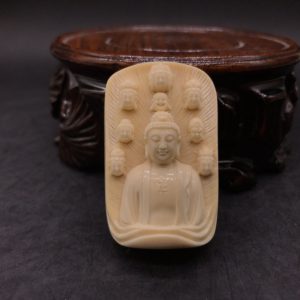 猛犸象牙万佛朝宗牌子吊坠