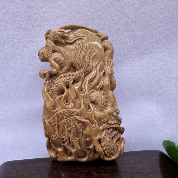 猛犸象牙六臂明王挂件 - 金亮大师手工镂空深雕