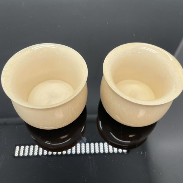 猛犸象牙茶杯对杯收藏级品茗器